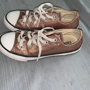 Girls glitter converse shoes